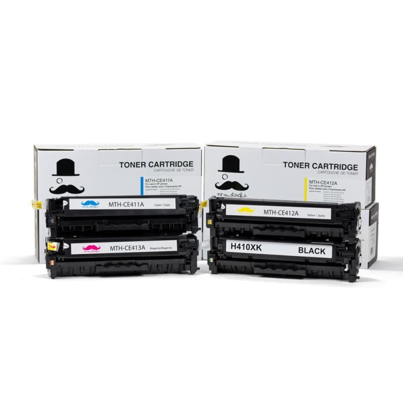 Compatible HP 305X Black + HP 305A Color Toner Cartridge Combo BK/C/M/Y - Moustache®