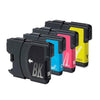Compatible Brother LC-61 Ink Cartridge Combo BK/C/M/Y - Economical Box